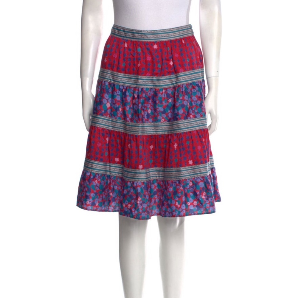 Marc Jacobs Floral Red and Purple Women's Skirt